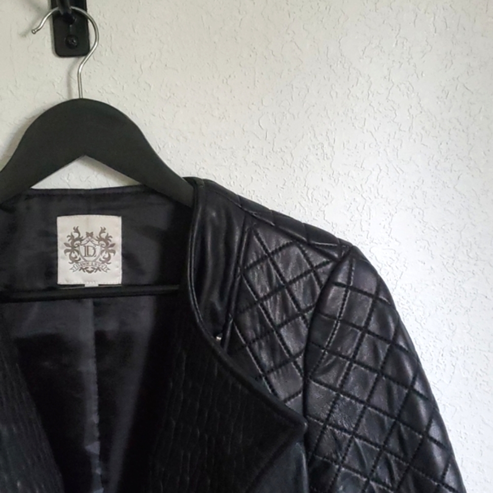 Dawn Levy  Genuine Leather Moto Jacket XS - Picture 3 of 8